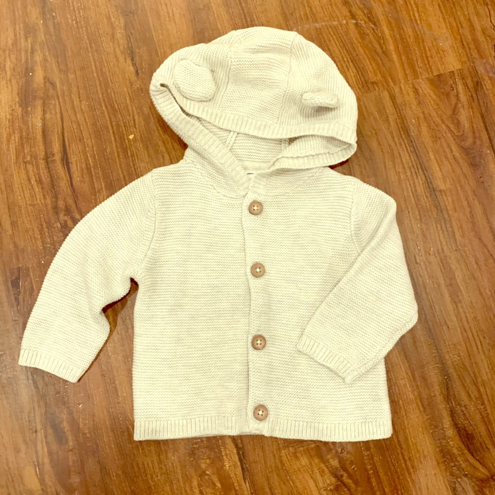 Bear cardigan sweater hoodie